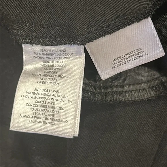 Anne Klein Trousers Dress Pants 12P Black w Gold Hardware - Picture 7 of 16